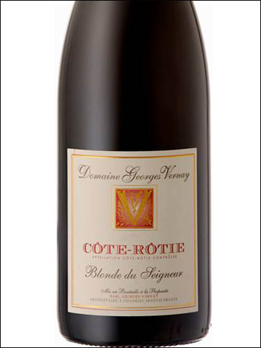 фото Domaine Georges Vernay Blonde du Seigneur Cote Rotie AOC Домен Жорж Верне Блонд де Сеньор Кот Роти Франция вино красное