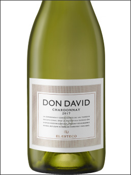 фото El Esteco Don David Chardonnay Эль Эстеко Дон Дэвид Шардоне Аргентина вино белое