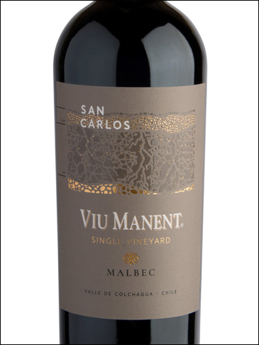 фото Viu Manent Single Vineyard San Carlos Malbec Вью Манент Сингл Виньярд Сан Карлос Мальбек Чили вино красное