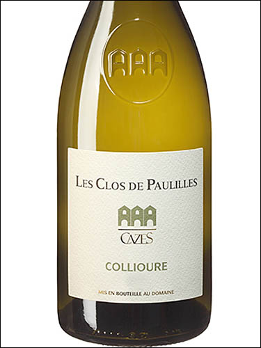 фото Domaine Cazes Les Clos de Paulilles Blanc Collioure AOP Домен Каз Ле Кло де Полий Блан Коллиур Франция вино белое