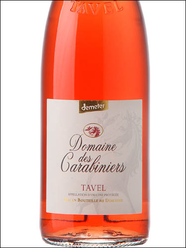 фото Domaine des Carabiniers Tavel Rose AOP Домен де Карабинье Тавель Розе Франция вино розовое