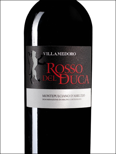фото Villa Medoro Rosso del Duca Montepulciano d’Abruzzo DOC Вилла Медоро Россо дель Дука Монтепульчано д'Абруццо Италия вино красное