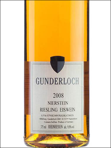 фото Gunderloch Nierstein Riesling Eiswein Гундерлох Нирштайн Рислинг Айсвайн Германия вино белое