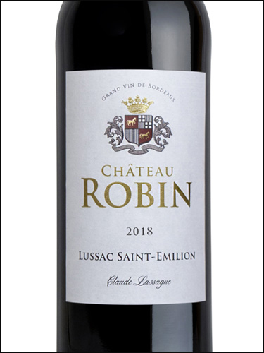фото Chateau Robin Lussac Saint-Emilion Rouge AOC Шато Робен Люссак Сент-Эмильон Руж Франция вино красное