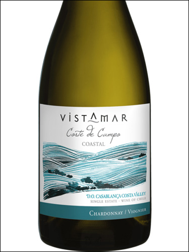 фото Vistamar Corte de Campo Coastal Chardonnay - Viognier Casablanca Costa Valley DO Вистамар Корте де Кампо Коустал Шардоне - Вионье Касабланка Коста Чили вино белое