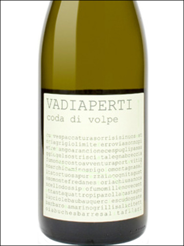 фото Vadiaperti Coda di Volpe Irpinia DOC Вадиаперти Кода ди Вольпе Ирпиния Италия вино белое
