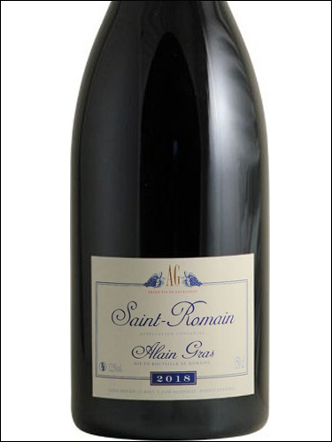 фото Domaine Alain Gras Saint-Romain Rouge AOC Домен Ален Гра Сен-Ромен Руж Франция вино красное