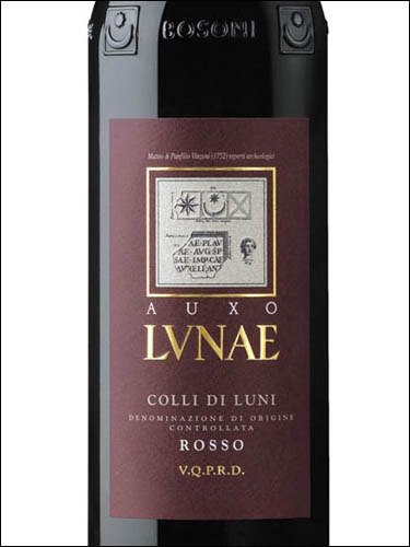 фото Cantine Lunae Auxo Rosso Colli di Luni DOC Кантине Лунае Ауксо Россо Колли ди Луни Италия вино красное
