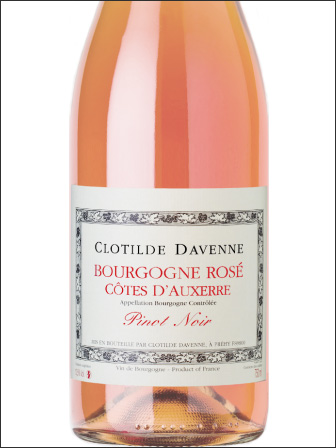 фото Clotilde Davenne Bourgogne Cotes d'Auxerre Rose AOC Клотильд Давенн Бургонь Кот д'Осер Розе Франция вино розовое