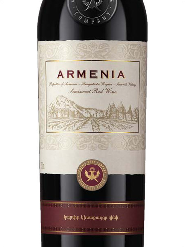 фото Armenia Red Semi-Sweet Армения Красное Полусладкое Армения вино красное