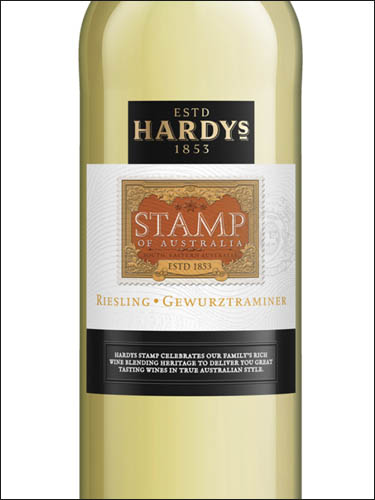 фото Hardys Stamp Riesling Gewurztraminer Хардис Стэмп Рислинг Гевюрцтраминер Австралия вино белое