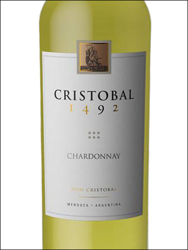 фото Cristobal 1492 Chardonnay Mendoza Кристобаль 1492 Шардоне Мендоса Аргентина вино белое