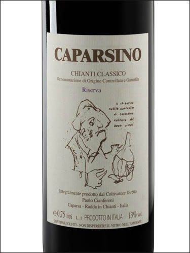 фото Caparsino Chianti Classico Riserva DOCG Капарсино Кьянти Классико Ризерва Италия вино красное