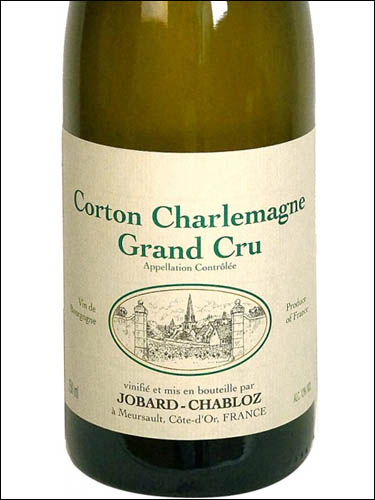 фото Jobard-Chabloz Corton-Charlemagne Grand Cru AOC Жобар-Шабло Кортон-Шарлемань Гран Крю Франция вино белое