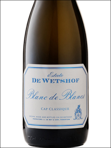 фото De Wetshof Estate Blanc de Blancs Cap Classique Де Ветсхоф Эстейт Блан де Блан Кап Классик ЮАР вино белое