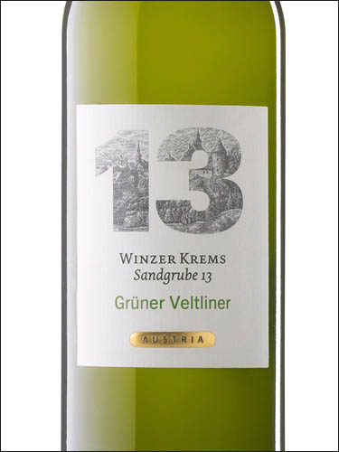фото Winzer Krems Sandgrube 13 Gruener Veltliner Винцер Кремс Зангрубе 13 Грюнер Вельтлинер Австрия вино белое