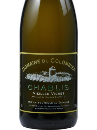 фото Domaine du Colombier Chablis Vieilles Vignes AOC Домен дю Коломбье Шабли Вьей Винь Франция вино белое