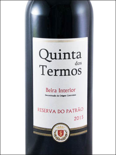 фото Quinta dos Termos Reserva do Patrao Tinto Beira Interior DOC Кинта дос Термос Резерва ду Патрон Бейра Интериор Португалия вино красное
