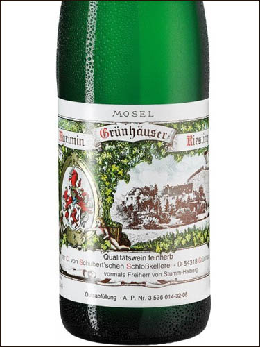 фото Maximin Grunhaus Riesling Feinherb Максимин Грюнхаус Рислинг Файнхерб Германия вино белое