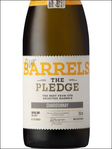 фото The Pledge Our Barrels Chardonnay Пледж Ауа Баррелс Шардоне ЮАР вино белое