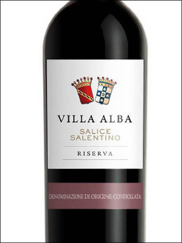 фото Villa Alba Salice Salentino Riserva DOC Вилла Альба Саличе Салентино Ризерва ДОК Италия вино красное