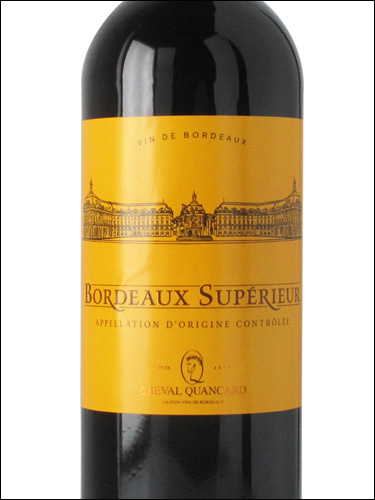 фото Cheval Quancard Bordeaux Superieur AOC Шеваль Канкар Бордо Супериор Франция вино красное
