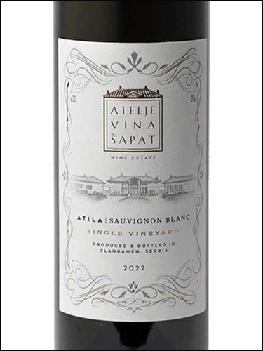 фото Atelje Vina Sapat Atila Sauvignon Blanc Ателье Вина Шапат Атила Совиньон Блан Сербия вино белое