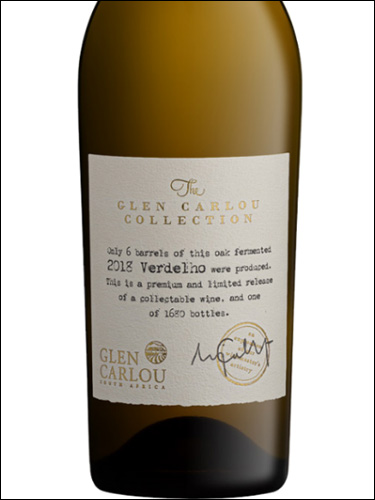фото Glen Carlou Collection Verdelho Глен Карлоу Коллекшн Верделью ЮАР вино белое