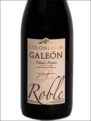 фото вино Colonias de Galeon Roble 