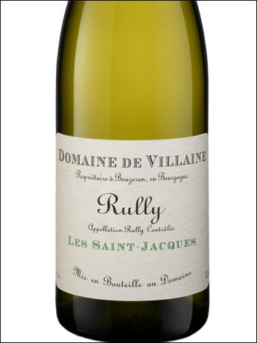 фото Domaine de Villaine Rully Les Saint-Jacques АОС Домен де Виллен Рюли Ле Сен-Жак Франция вино белое
