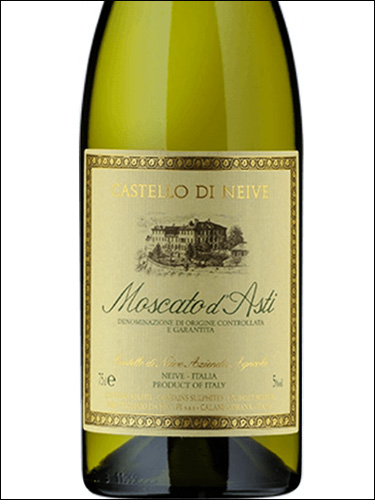 фото Castello di Neive Moscato d’Asti DOCG Кастелло ди Нейве Москато д'Асти Италия вино белое