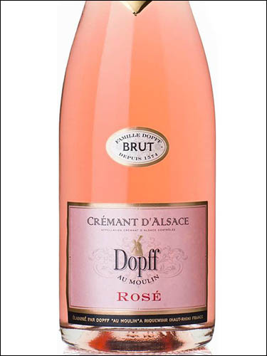 фото Dopff Au Moulin Rose Brut Cremant d’Alsace AOC Допф о Мулен Розе Брют Креман д’Альзас Франция вино розовое