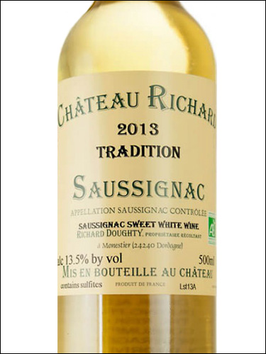 фото Chateau Richard Tradition Saussignac AOC Шато Ришар Традисьон Сосиньяк Франция вино белое
