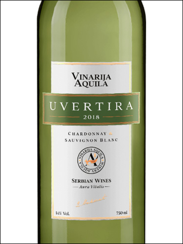 фото Vinarija Aquila Uvertira Chardonnay-Sauvignon Blanc Винария Аквила Увертюра Шардоне-Совиньон Блан Сербия вино белое