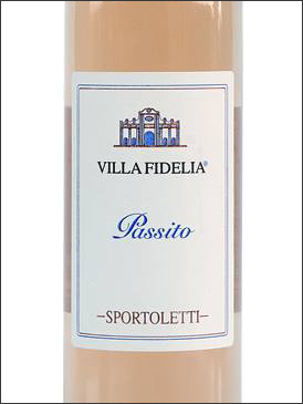 фото Sportoletti Villa Fidelia Passito Umbria IGP Спортолетти Вилла Фиделия Пассито Умбрия Италия вино белое