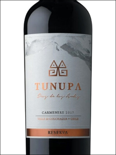 фото Tunupa Reserva Carmenere Тунупа Резерва Карменере Чили вино красное