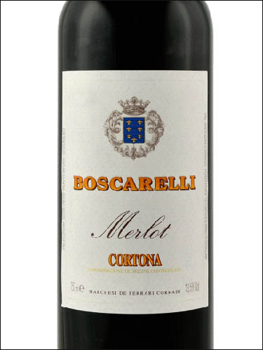 фото Boscarelli Merlot Cortona DOC Боскарелли Мерло Кортона Италия вино красное