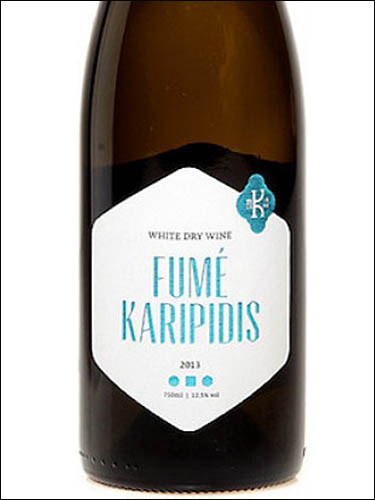 фото Karipidis Fume Sauvignon Krannonas PGI Карипидис Фюме Совиньон Краннонас Греция вино белое