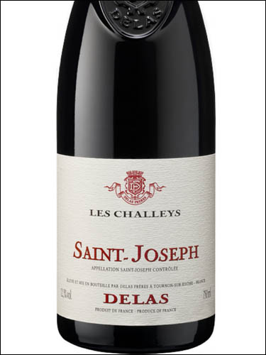 фото Delas Les Challeys Saint-Joseph AOC Делас Фрер Ле Шале Сен Жозеф  Франция вино красное