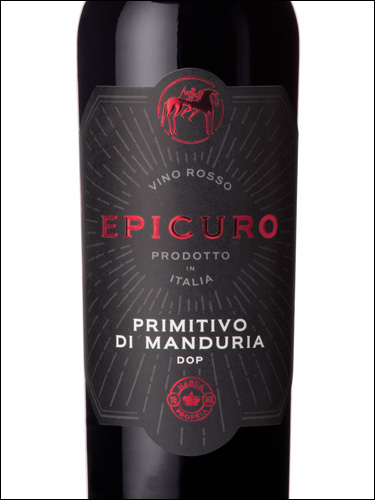 фото Epicuro Primitivo di Manduria DOP Эпикуро Примитиво ди Мандурия Италия вино красное