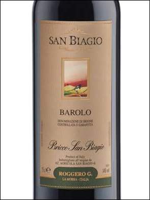 фото San Biagio Barolo Bricco San Biagio DOCG Сан Бьяджо Бароло Брикко Сан Бьяджо Италия вино красное