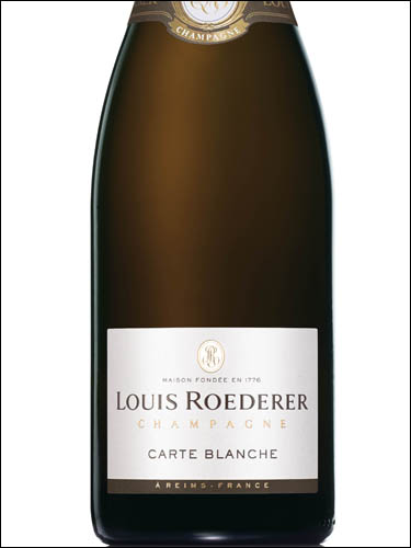 фото Champagne Louis Roederer Carte Blanche Шампанское Луи Родерер Карт Бланш Франция вино белое