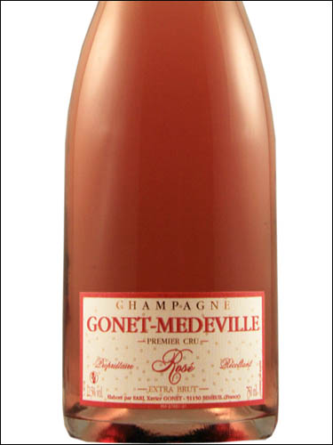 фото Champagne Gonet-Medeville Premier Cru Rose Extra Brut Шампань Гоне-Медвиль Премьер Крю Розе Экстра Брют Франция вино розовое