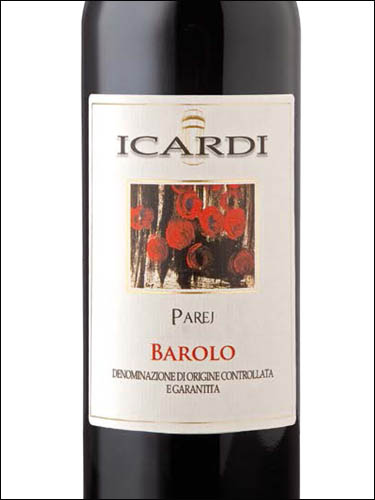 фото Icardi Parej Barolo DOCG Икарди Парей Бароло Италия вино красное
