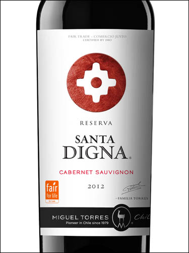 фото Miguel Torres Santa Digna Cabernet Sauvignon Reserva Мигель Торрес Санта Дигна Каберне Совиньон Резерва Чили вино красное