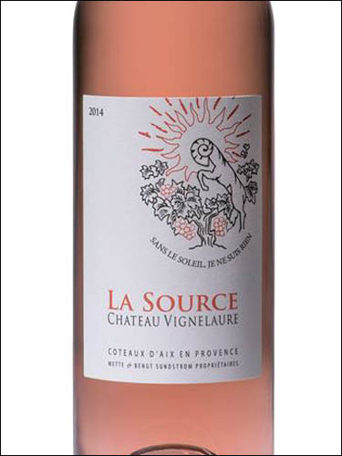 фото La Source de Vignelaure Rose Coteaux d'Aix-en-Provence AOC Ля Сурс де Виньлюр Розе Кото д'Экс-ан-Прованс Франция вино розовое