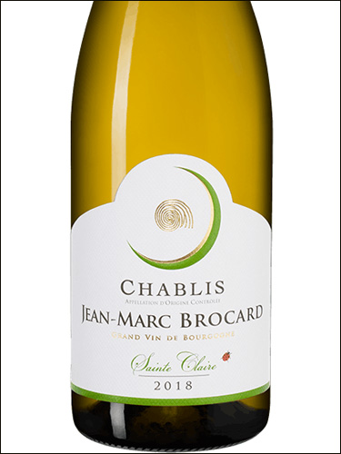 фото Jean-Marc Brocard Domaine Sainte-Claire Chablis AOC Жан-Марк Брокар Домен Сен-Клер Шабли Франция вино белое