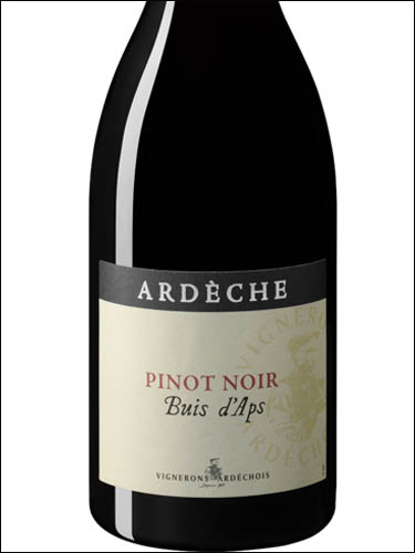 фото Vignerons Ardechois Buis d'Aps Pinot Noir Ardeche IGP Виньерон Ардешуа Бюи д'Апс Пино Нуар Ардеш Франция вино красное