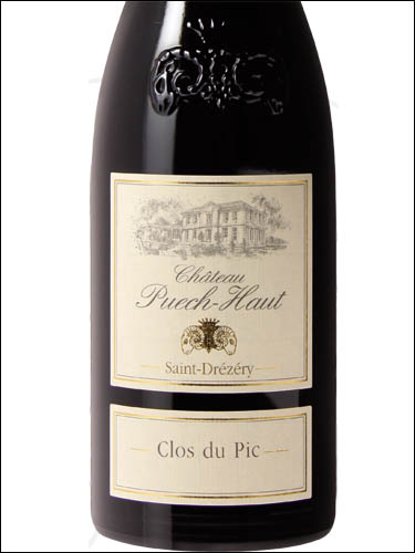 фото Chateau Puech-Haut Le Clos du Pic Шато Пеш-О Де Кло дю Пик Франция вино красное