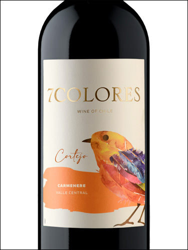 фото 7Colores Cortejo Carmenere 7Колорес Кортехо Карменер Чили вино красное